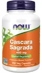 NOW Supplements, Cascara Sagrada (Rhamnus purshiana) 450 mg, Herbal Regularity*, 250 Veg Capsules