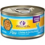 Wellness Complete Health Natural Grain Free Chicken & Herring Pate Wet Canned Cat Food - 3 oz, Case of 24