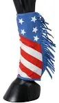 Tough-1 Stars and Stripes Sport Boot Covers with Fringe