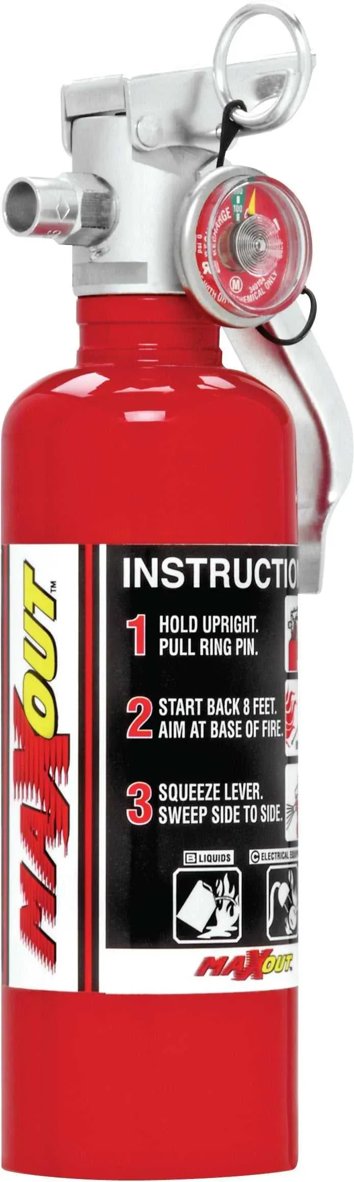 H3R Performance MX100R 1 lb. MaxOut Red Dry Chemical Fire Extinguisher