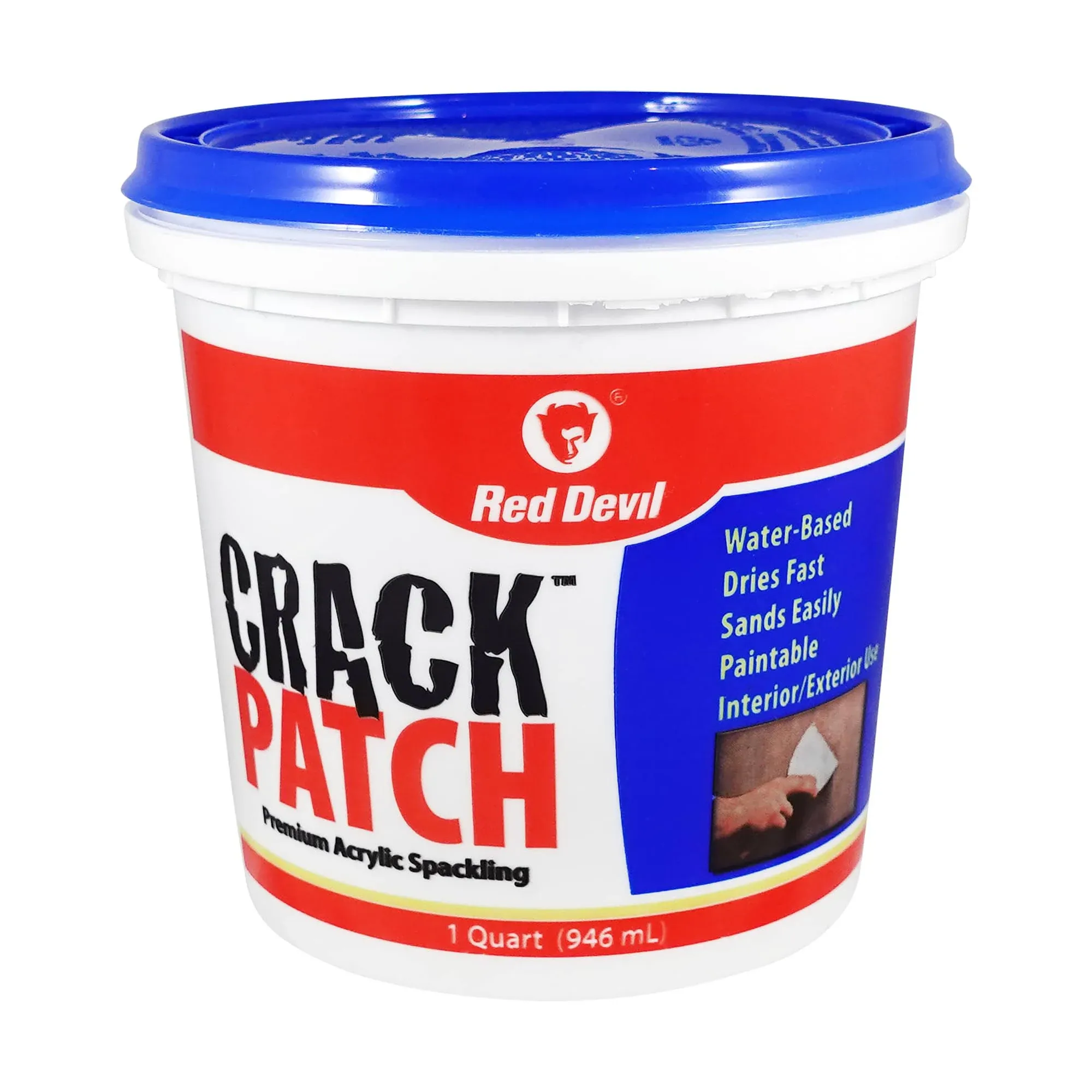 Red Devil 0804 Crack Patch Premium Acrylic Spackling, 1 Quart, 1 Pack White