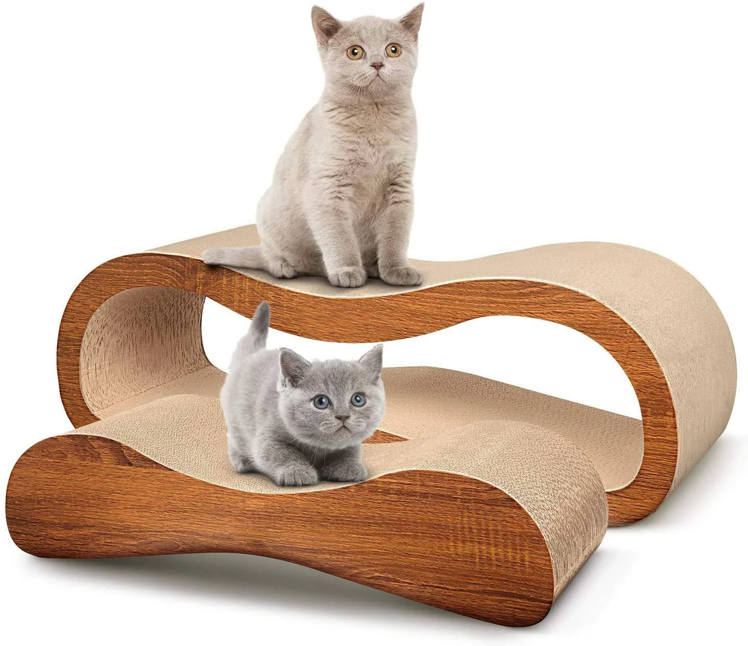 ScratchMe 2 in 1 Cat Scratcher Cardboard Lounge Bed