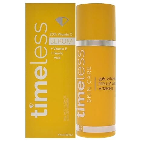 Timeless Skin Care 20 Percent Vitamin C Plus E Ferulic Acid Serum, 1 fl. oz. (Pack of 2)