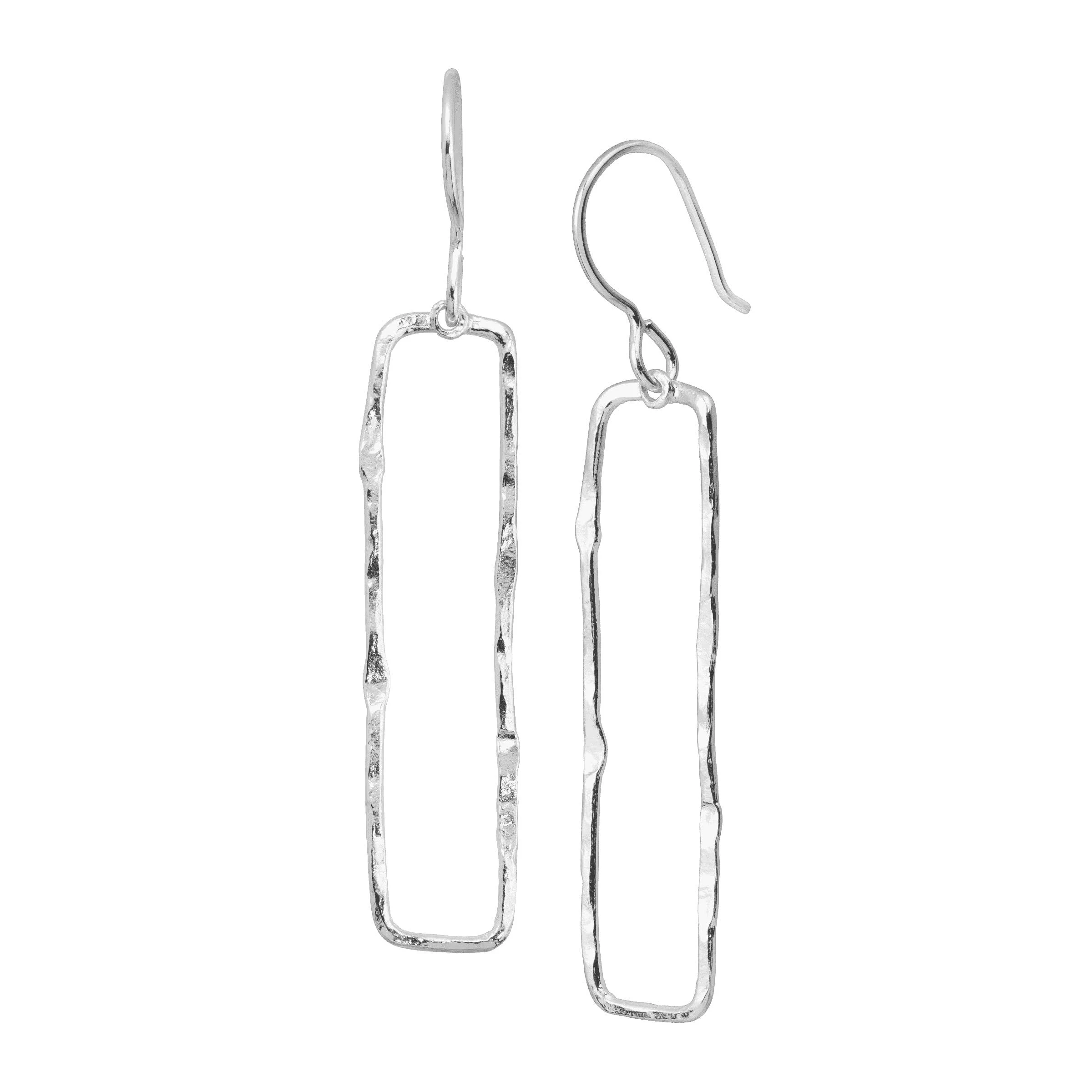 Silpada 'Balancing Act' Drop Earrings in Hammered Sterling Silver