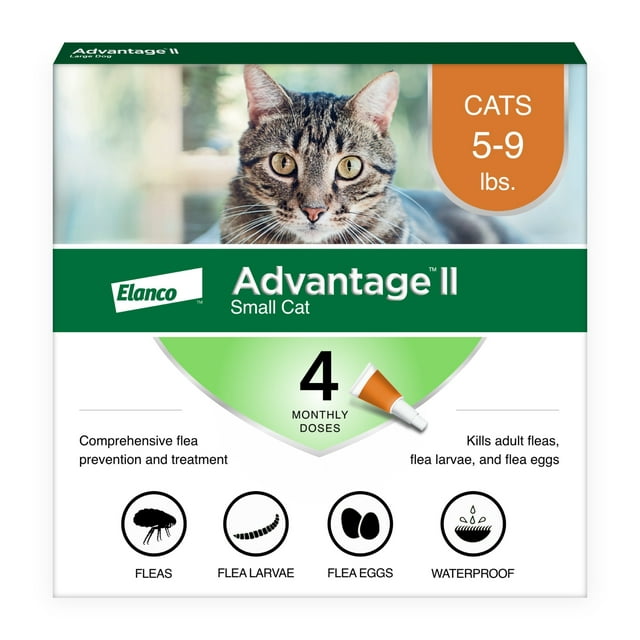 4 Month Supply of Advantage II for Cats under 9 lb