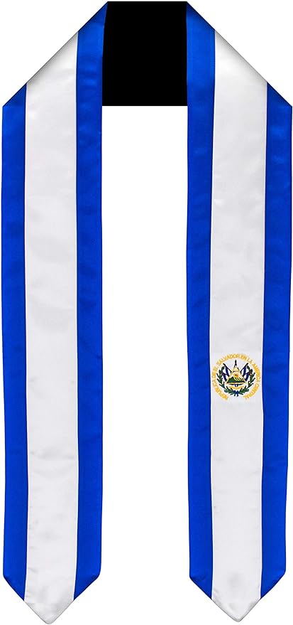 Vision Wear El Salvador Flag Graduation Sash/Stole International Study Abroad ...