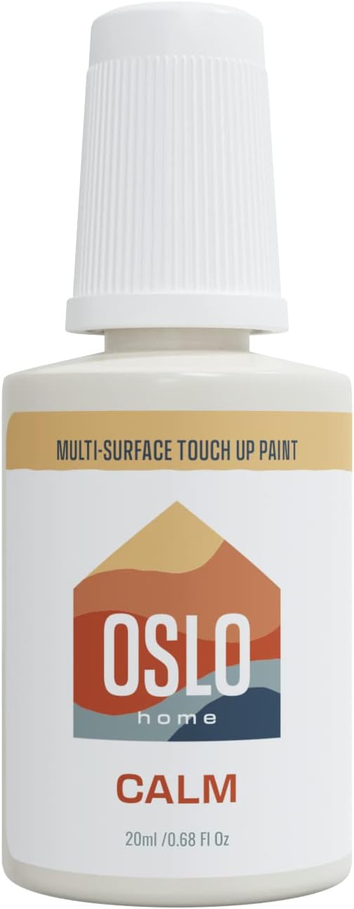 Oslo Home Touch Up Paint  Calm  20ml  Matte Finish  w/brush in bottle  Quick drying  for Rental and Home repairs  Walls  Trim  Kitchen Cabinets  Furniture