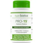 Hyperbiotics Vital Nutrients Pro-15 Pre + Probiotic | 15 Strains| Supports Occasional Constipation, Diarrhea, Gas & Bloating | Immune, Digestive & Gut Health | Shelf-Stable | Vegan | 30 Pearl Tablets