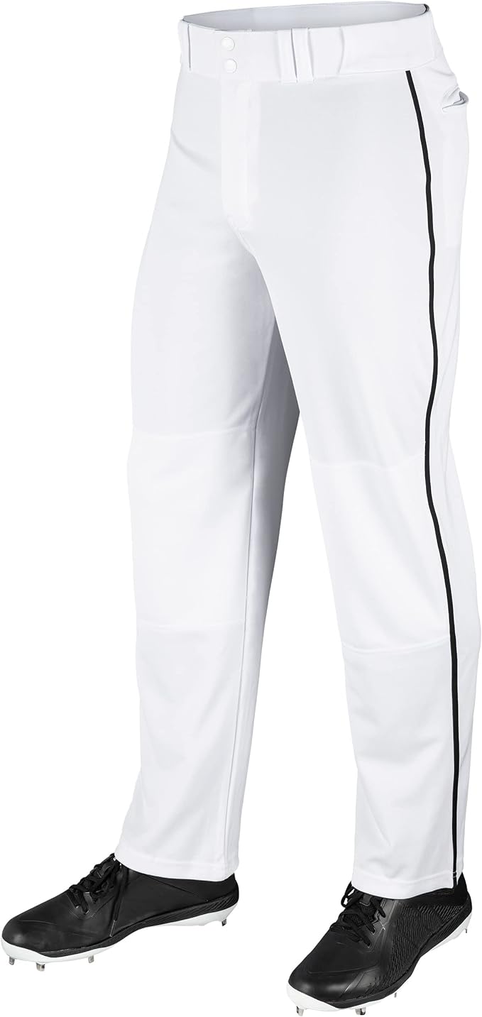 CHAMPRO Boy's Straight Leg Open Bottom Youth Baseball Pants with Side Braid