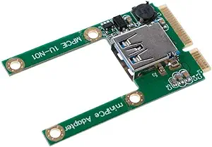 Mini PCIe to USB2.0 Adapter Card, Mini PCI Express Slot Expansion to USB 2.0 Interface Converter Support Full and Half Height Size,Mini PCI-E & Half Mini PCI-E Card to USB 2.0 Adapter Card