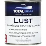 TotalBoat-486490 Lust Marine Varnish, High Gloss and Matte Finish for Wood, Boats, Outdoor Furniture (High Gloss, Gallon)