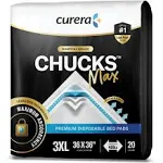 Chucks MAX Hospital Bed Pads Disposable Adult 36 x 36 Breathable Incontinence Pads - XXX-Large Pee Pads for Elderly Adults - Heavy Duty Absorbency Underpads - 400 Lbs. Patient Repositioning [20 Pads]