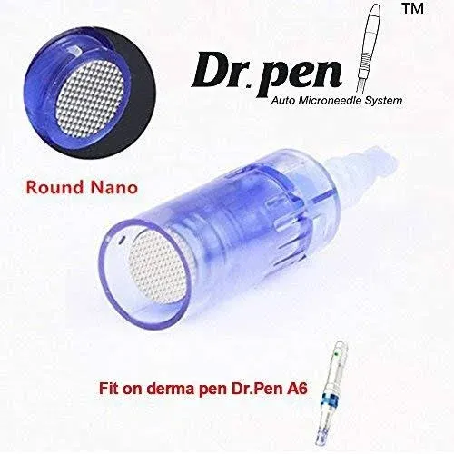 Dr. Pen A6 Replacement Cartridges Round Nano (50 Pack)