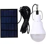 Solar Powered Lamp Portable Led Bulb Lights Solar Energy Panel Led Lighting for Camp Tent Night Fishing Emergency Lights Flash 350LM(Pack of 1)