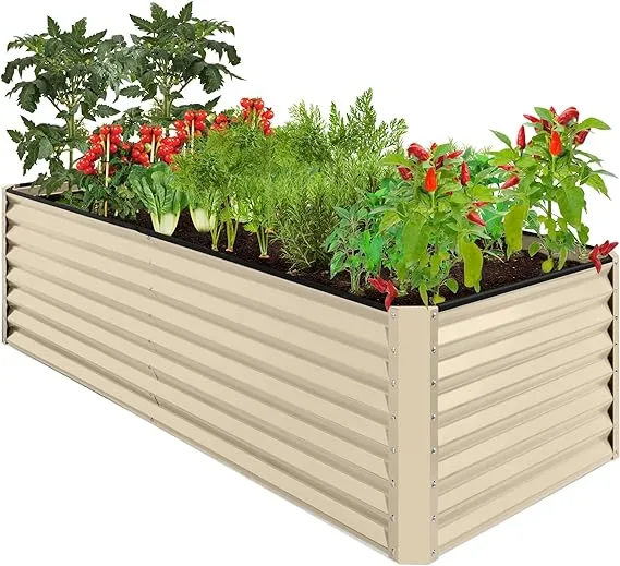 Best Choice Products 8x4x2ft Outdoor Metal Raised Garden Bed