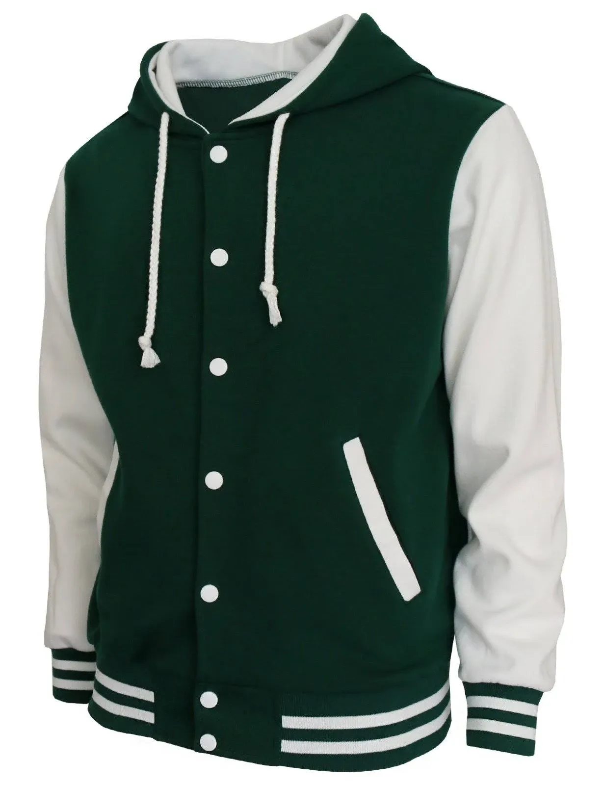 BCPOLO Hoodie Baseball Jacket Varsity Baseball Jacket Cotton Letterman Jacket