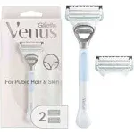 Venus for Pubic Hair and Skin Value Pack - Razor Handle + 4 Blade Refills