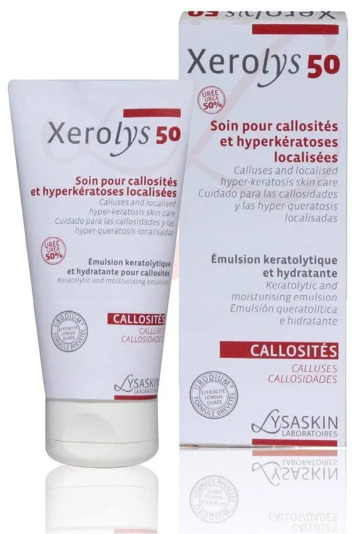 XEROLYS 50 Healing Urea Cream 50% for dry skin of Knees, Elbows, Feet, Psoriasis