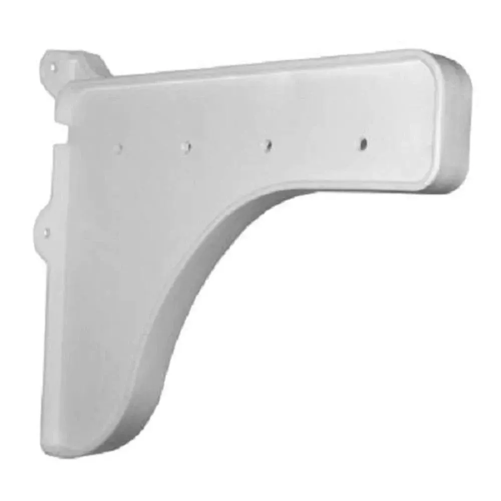 EZ Shelf - 1 End Bracket for Shelf - White- for Mounting to Back Wall (Without Sidewall) or Joining 2 Units Together