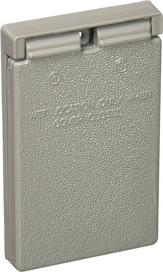 Pass & Seymour CA26GV 1-Gang Vertical Weatherproof Cover (Gray)