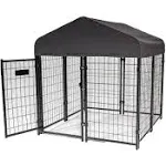 Lucky Dog Stay Series Steel Grey Studio Jr.Kennel (4 ft. x 4 ft. x 4 ft.)