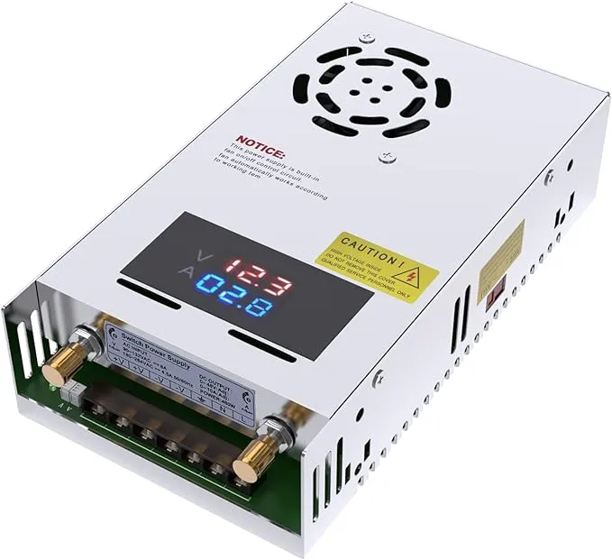 IMAYCC Adjustable 48V Power Supply with LED Display - 110V AC to 48V DC Converter 480W 10A