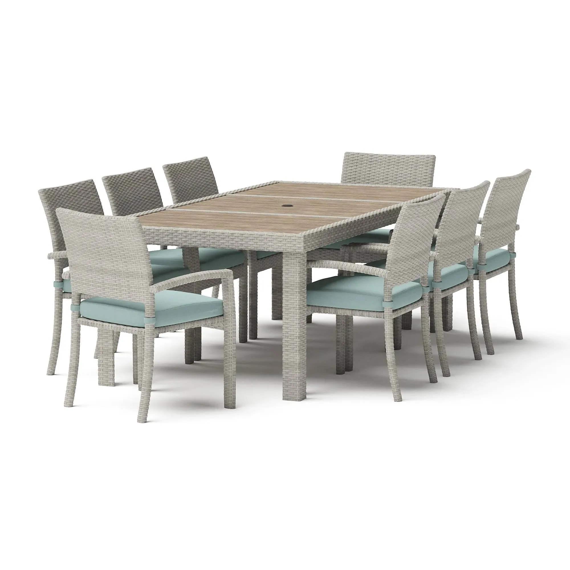 RST Outdoor OP-PSTS9-PORIII-SPA-K Dining Set, Spa Blue