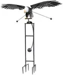 Red Carpet Studios Balancing Bird Garden Rocker Wind Sculpture, Jumbo, Flying Eagle