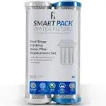 Dual Stage Drinking Water Filter Replacement Set, filters VOC Mercury Lead Cysts