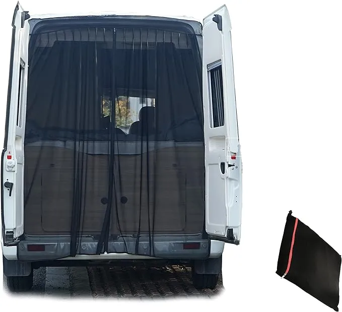 SIRUITON Magnetic Fly Screen for Sprinter Camper and Other Campervans, Bug Screen Mesh for Sliding Side Door Screen, Mosquito Net Magnetic Closure (Universal)