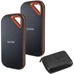 SanDisk Extreme PRO Portable 4TB USB 3.2 Gen 2 Type-C External SSD V2, 2-Pack, Bundle with HD-1 Driv