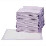 Amazon Basics Cat Pad Refills for Litter Box, Unscented, Pack of 40, Polyethylene, Purple and White