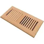 White Oak Wood Floor Register, Drop in Vent with Damper, 4x12 Inch, Unfinished