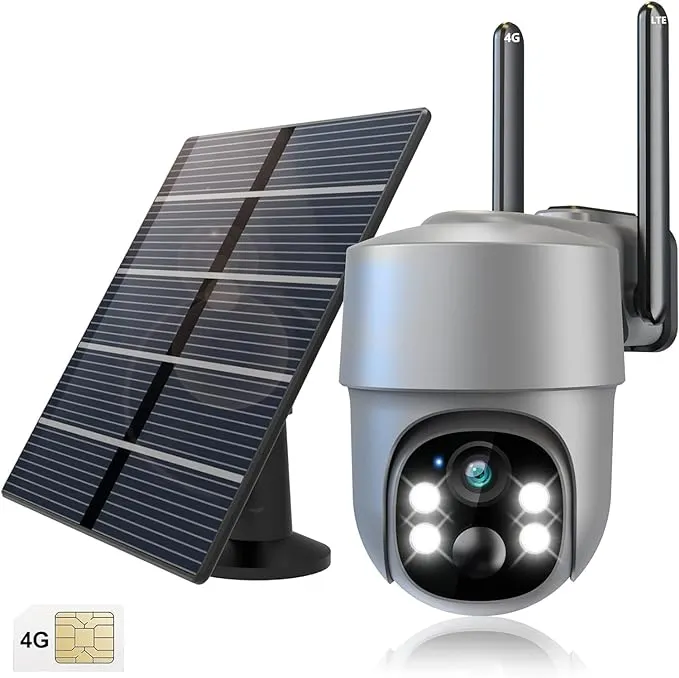 Xparkin Outdoor Cameras for Home Security - 4G LTE Cellular No WiFi Solar ...