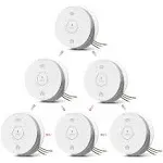 Siterlink Hardwired Interconnected Smoke Detector Carbon Monoxide Detector Combo, 2 in 1 Smoke and Co Detector with 2 AA Batteri