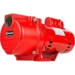 Red Lion RL-SPRK150 115/230 Volt, 1.5 HP, 71 GPM Cast Iron Sprinkler/Irrigation Pump with Thermoplastic Impeller, Red, 97101501