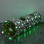 Glow-in-the-Dark Moon Star Cat Tunnel with Durable Plush Ball