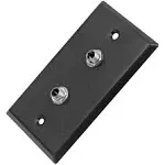 Seismic Audio Black Stainless Steel Wall Plate - Dual 1/4&#034; TS Mono Jacks