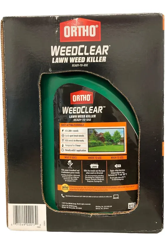 Ortho WeedClear Weed Killer for Lawns Concentrate: Treats up to 16,000 sq. ft., Won't Harm Grass (When Used as Directed), Kills Dandelion & Clover, 32 oz.