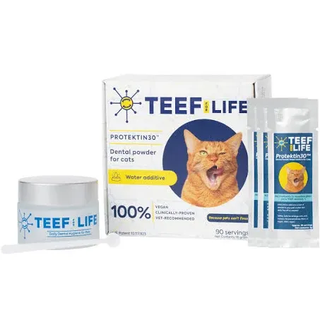 TEEF! Protektin30 Powder Water Additive Dental Kit for Cats