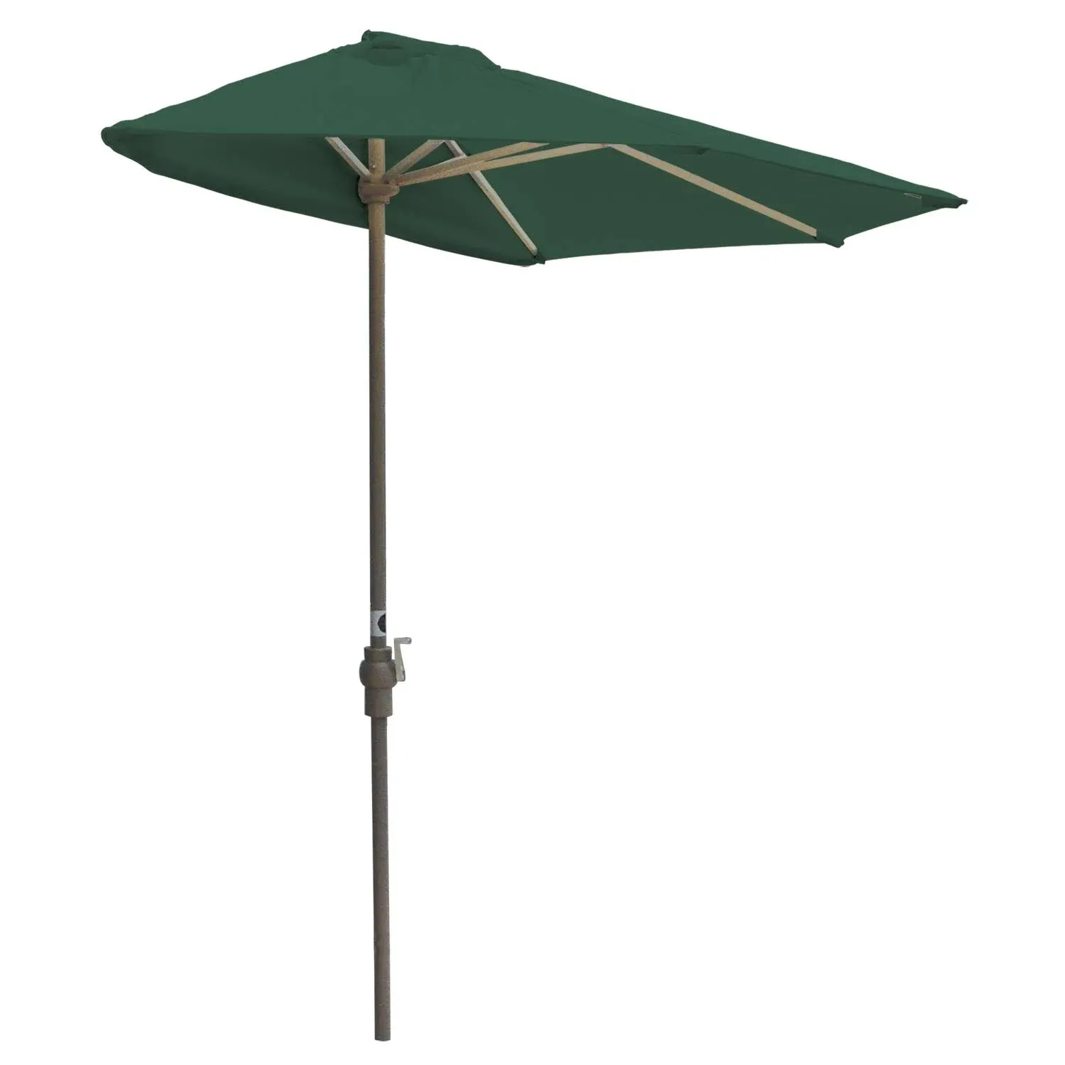 Blue Star Group Off-the-wall Brella 9' Half Market Umbrella; Green - Sunbrella