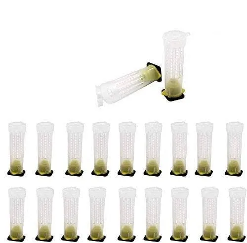 Beekeeping Rearing Cup Kit - Queen Bee Roller Cage Beekeeping Equipment Insects Tools.(20pcs)