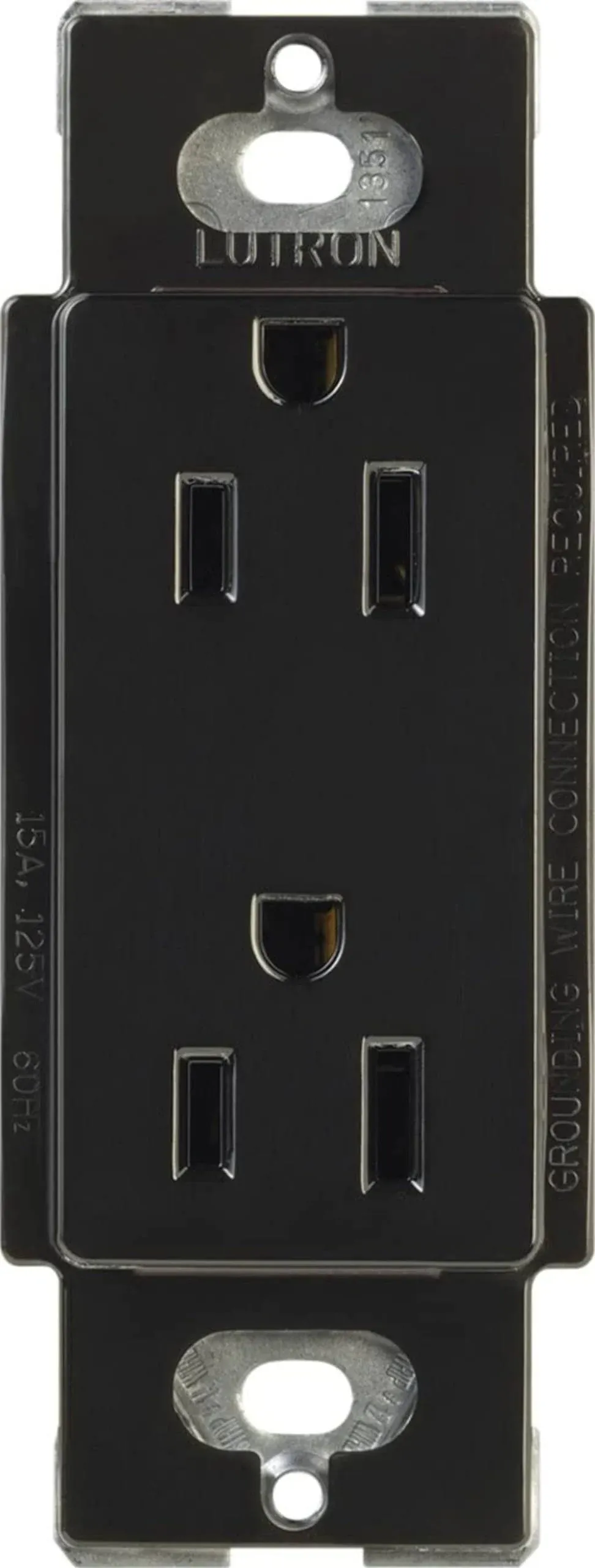 WEBANG 15 Amp Duplex Receptacle Decorator Wall Outlet, Screwless Electrical Outlet Plate Included, 15A 125V, 2 Pole 3 Wire,Self-Grounding, Tamper Resistant, ETL Listed, Matte Black, 10 Pack