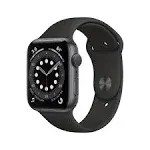 Apple Watch Series 6 (GPS, 40mm) - Silver Aluminum Case with White Sport Band (Renewed)