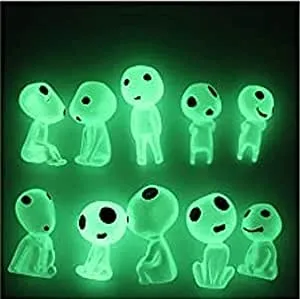 10pcs Luminous Tree Elves Figures Miniature Fairy Garden Glow in the Dark Decor