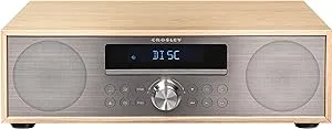 Crosley CR3501A-NA Fleetwood Bluetooth FM Clock Radio and CD Player, Natural