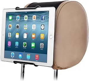 TFY Universal Car Headrest Mount, Fits 7-11 Inch Tablets - iPad, Samsung Galaxy Tab & Note, Adjustable Strap, Detachable, Portable, No Protruding Parts