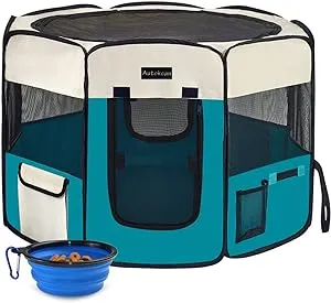 Autokcan Portable Pet Playpen, Dog Playpen Waterproof Foldable Indoor/Outdoor ...