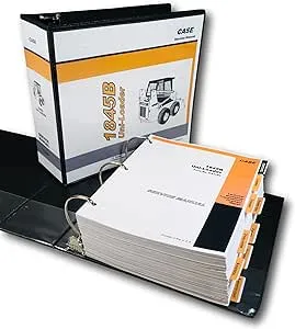 Case 1845B Uni-Loader Skid Steer Service Repair Shop Manual Book New Hard Binder