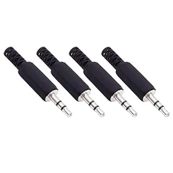 Fancasee (4 Pack) 3.5mm Replacement Repair Plug Jack TRS 3 Pole Stereo Male Plug ...